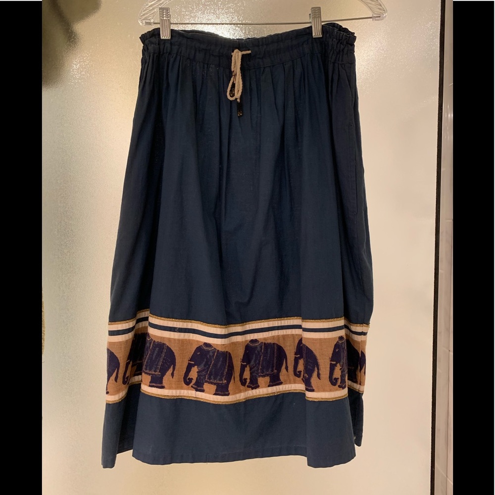 Authentic Embroidered Elephant Skirt from Thailand